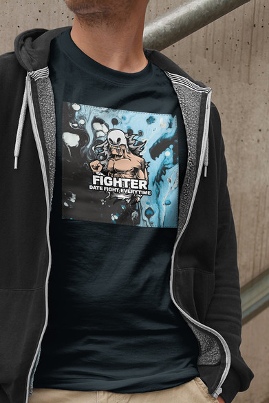 Koszulka z naszywką FIGHTER