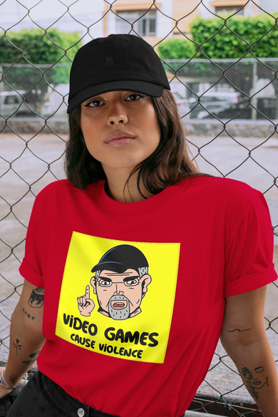 Koszulka z naszywką Video games...