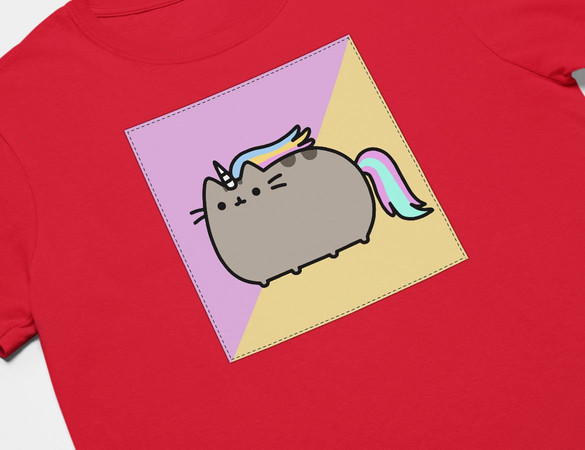Koszulka z naszywką Cat Unicorne 01