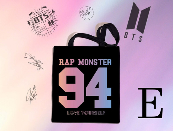 Torba na ramię BTS k-pop FULLPRINT z Polski WZORY