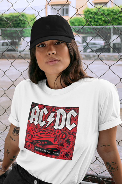 Koszulka z naszywką AC/DC...Train...