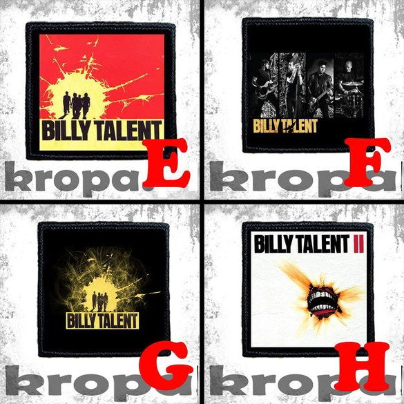 Naszywka BILLY TALENT 10 x 10 cm  Dużo Wzorów!