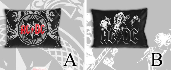 Zestaw AC/DC poduszka+kubek+GRATIS  WZORY