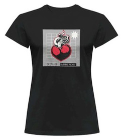 Bluzka damska z naszywką Burning heart