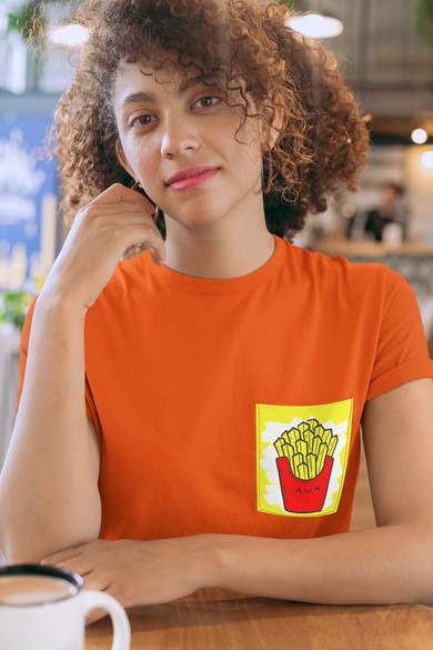 Koszulka z kieszonką FRIES TIME