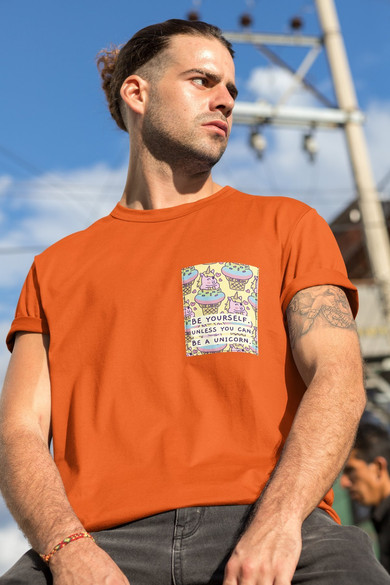 Koszulka z kieszonką BE A UNICORN 02