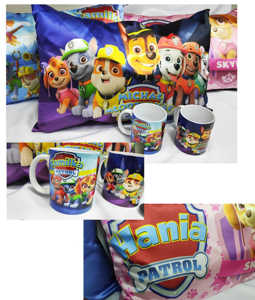 Psi Paw Patrol Poduszka + Kubek +Imię Na Prezent