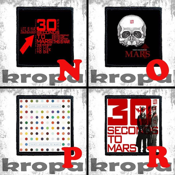 Naszywka 30 SECONDS TO MARS 10 x 10 cm Dużo Wzorów