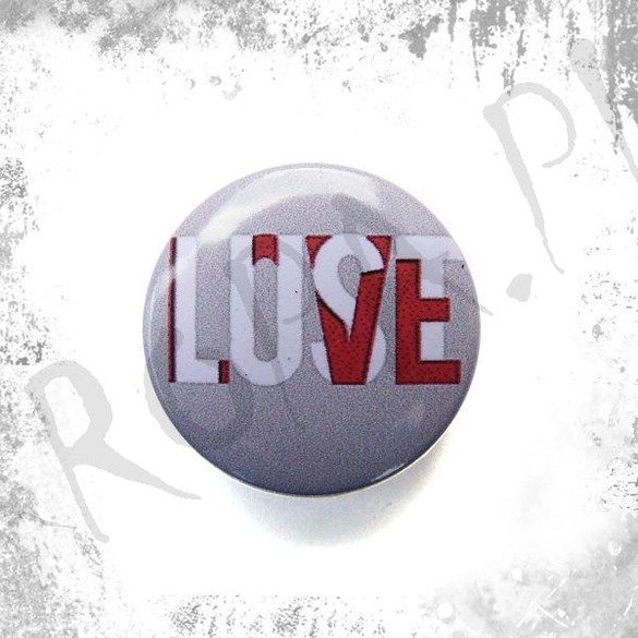 Przypinka LUST = LOVE