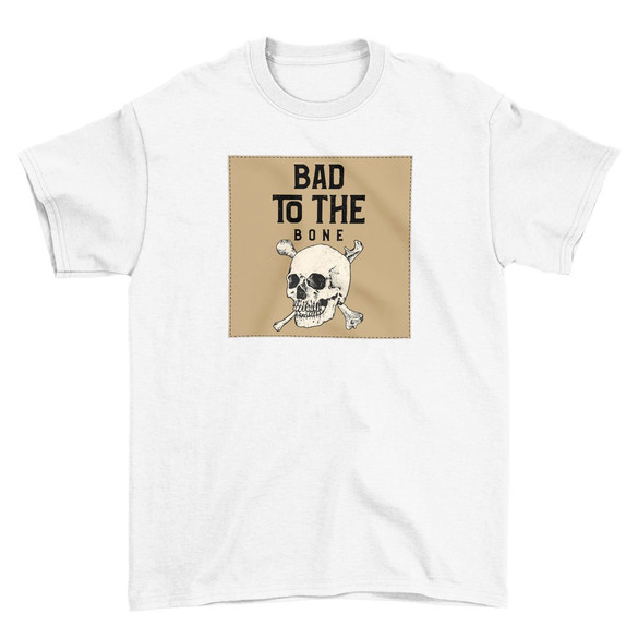 Koszulka z naszywką Skull : Bad to the...