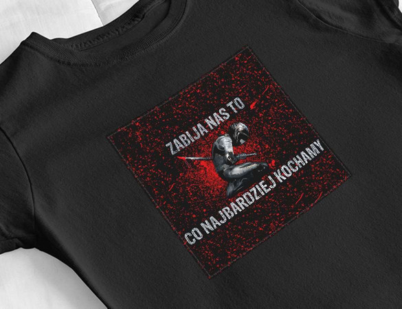 Bluzka damska z naszywką Lubię zapierd..lać 03