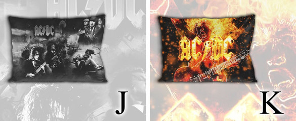 Zestaw AC/DC poduszka+kubek+GRATIS  WZORY
