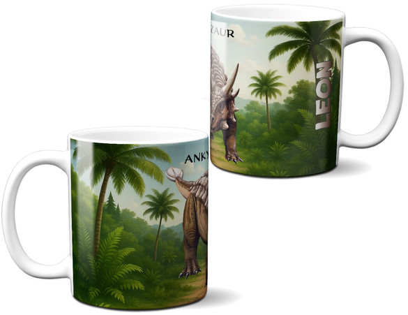Kubek Dinozaury Ankylozaur z nadrukiem imienia