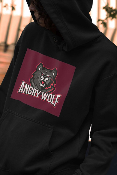 Bluza z naszywką Angry Wolf