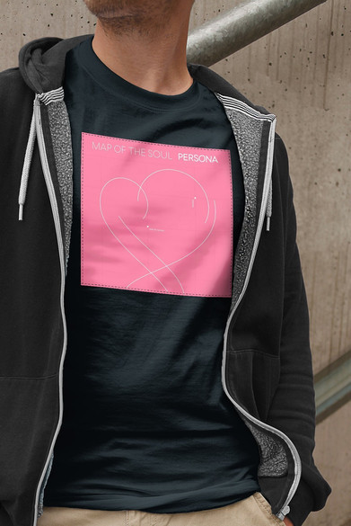 Koszulka z naszywką BTS Map of the Soul