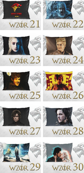 GRA O TRON Zestaw poduszka kubek 54 WZORY + GRATIS