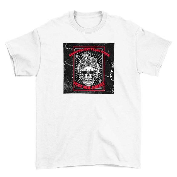 Koszulka z naszywką na Walentynki TWÓJ NAPIS