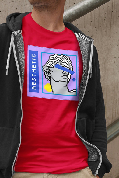 Koszulka z naszywką Aesthetic