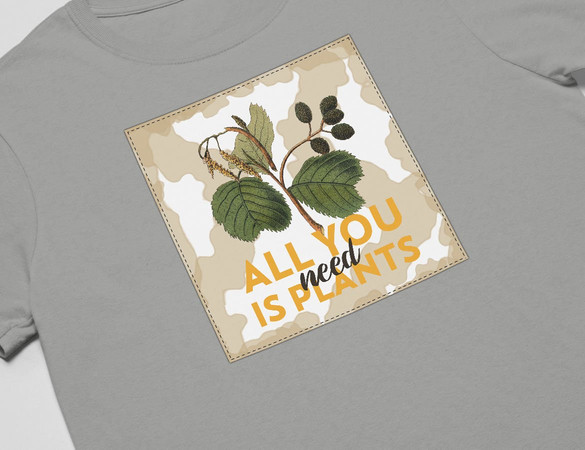 Koszulka z naszywką All you need is plants