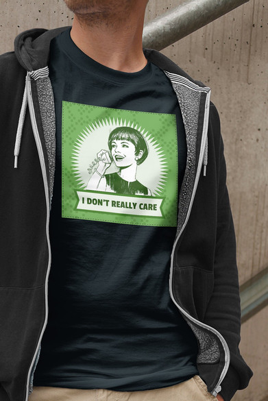 Koszulka z naszywką I don't really care