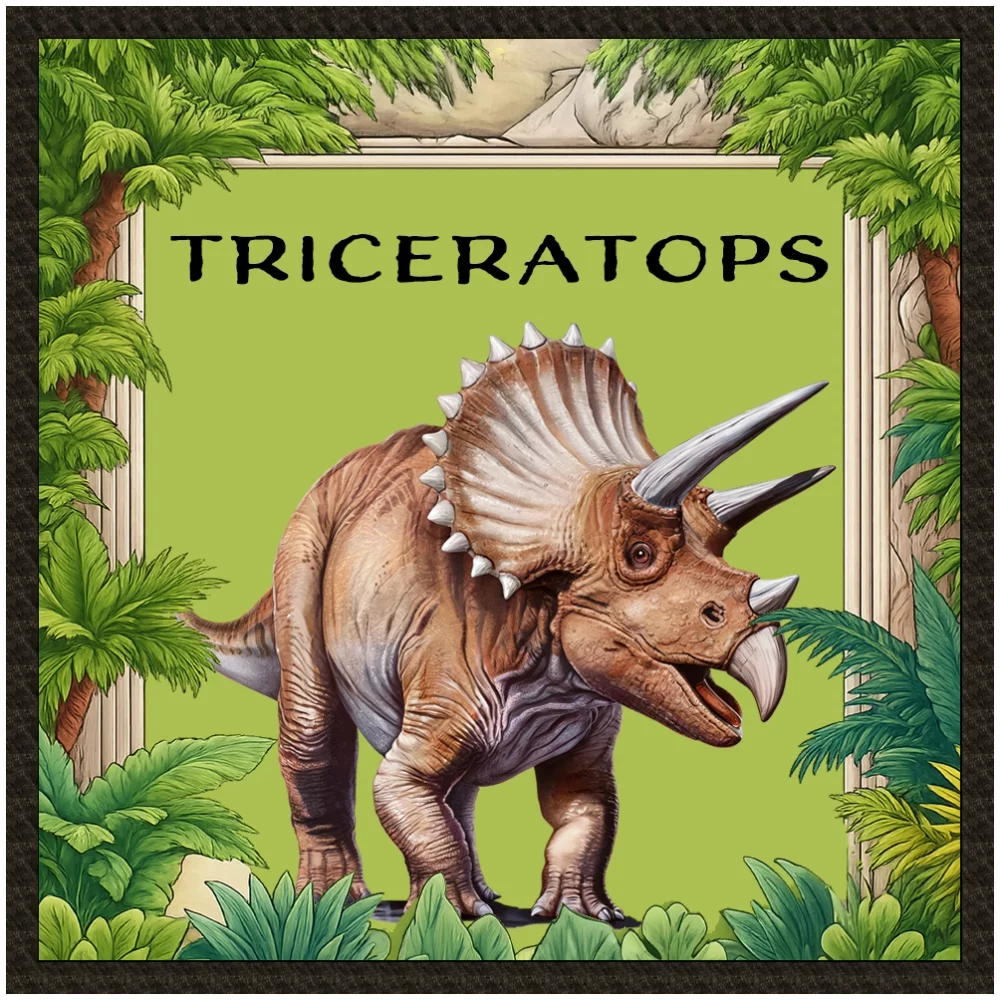 Naszywka Dinozaury Triceratops + imię dziecka
