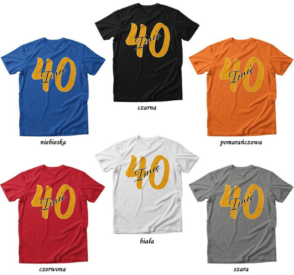 Koszulka urodzinowa PODAJ WIEK + IMIĘ