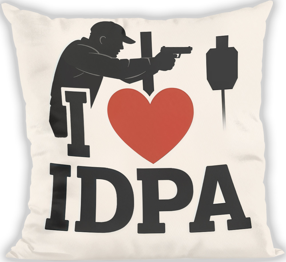 Poduszka dla strzelca I LOVE IDPA 40x40cm