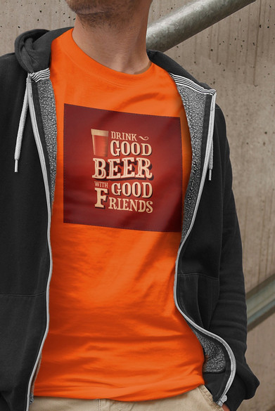 Koszulka z naszywką Drink Good Beer...