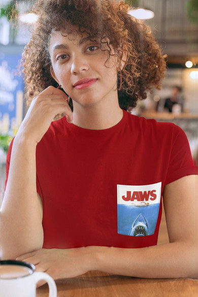 Koszulka z kieszonką JAWS 