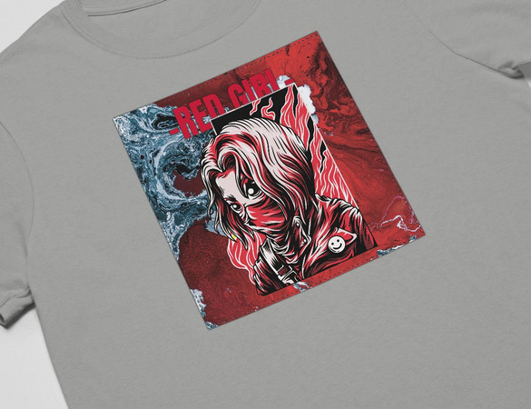 Koszulka z naszywką  RED GIRL