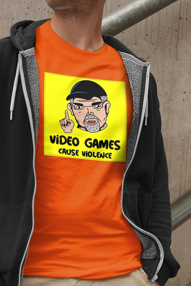 Koszulka z naszywką Video games...