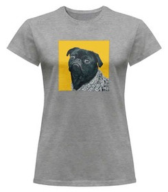 Bluzka damska z naszywką Pug