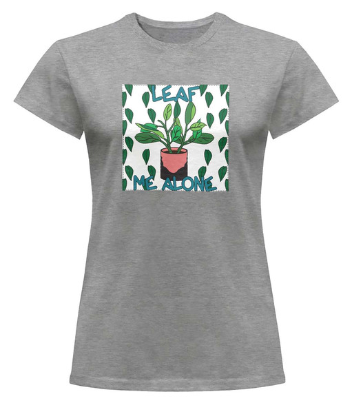 Bluzka damska z naszywką Leaf me alone