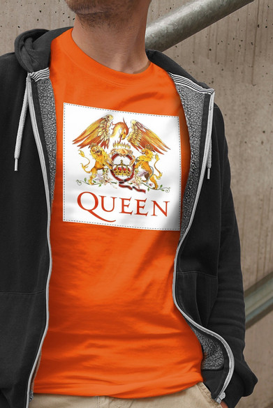 Koszulka z naszywką Queen logo white