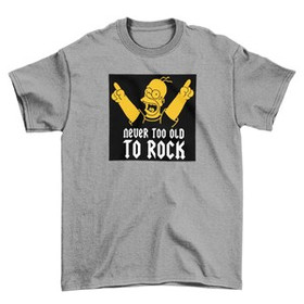 Koszulka z naszywką Never too old to rock