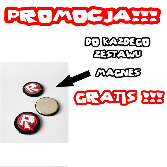 ROBLOX Zestaw na Prezent z Imieniem + Gratisy Fana