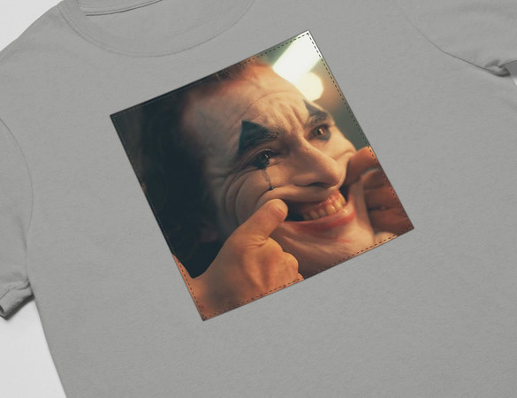 Koszulka z naszywką Joker Happy face