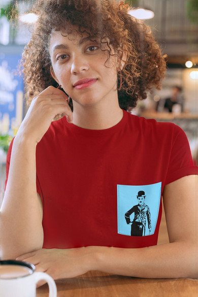 	Koszulka z kieszonką CHARLIE CHAPLIN