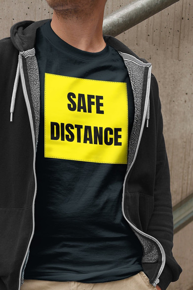 Koszulka z naszywką SAFE ..... Covid-19
