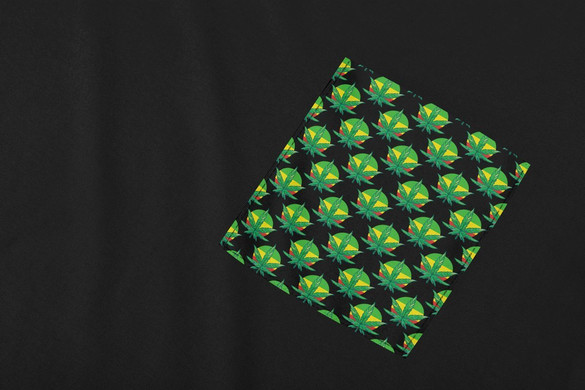 Koszulka z kieszonką TRAWKA GANJA