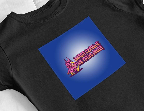 Bluzka damska z naszywką Uwaga czaruje...