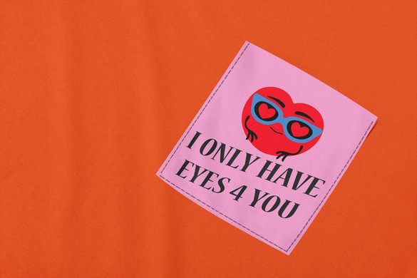 Koszulka z kieszonką I ONLY HAVE EYES 4 YOU