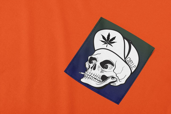 Koszulka z kieszonką STONED SKULL
