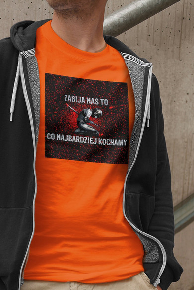 Koszulka z naszywką Lubię zapierd..lać 03