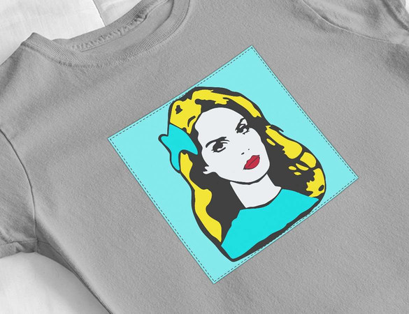 Bluzka damska z naszywką LANA DEL REY pop art