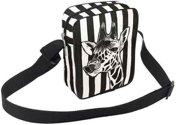 Torba Listonoszka Żyrafa czerń i biel Dodaj Napis!