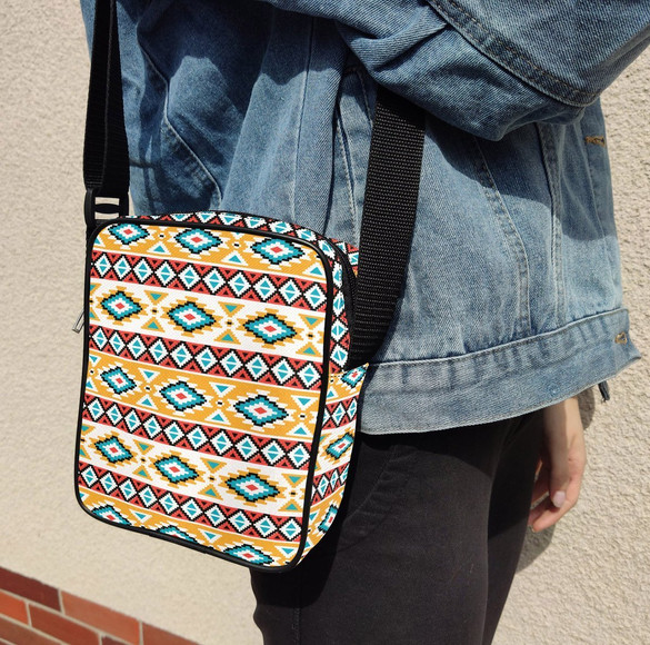 Torba Listonoszka Wzory indiańskie 01 Dodaj Napis!
