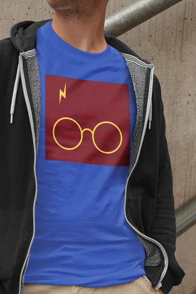Koszulka z naszywką  Harry Potter glasses