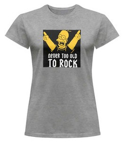 Bluzka damska z naszywką Never too old to rock