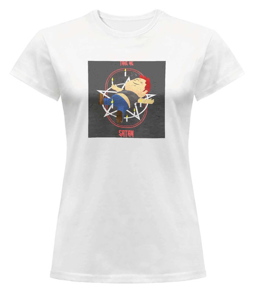 Bluzka damska z naszywką Take me satan